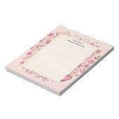 Bloc-note Notes de musique et Fleurs style rétro (Tourné)