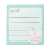 Bloc-note Notes de Pâques bordées d'un mignon lapin (Devant)