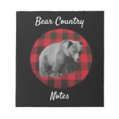 Bloc-note Notes de pays d'ours à carreaux de Buffalo (Devant)