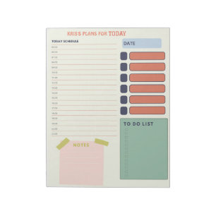 Bloc-note Notes de planification du planificateur quotidien 