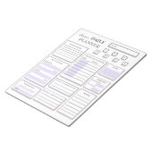Bloc-note Notes de planification quotidienne pourpre et list (Incliné)