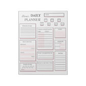 Bloc-note Notes de programme de planification roses du gesti (Tourné)