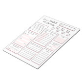 Bloc-note Notes de programme de planification roses du gesti (Incliné)