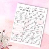 Bloc-note Notes de programme de planification roses du gesti