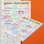 Bloc-note Notes de puzzle pour les fanatiques de casse-tête<br><div class="desc">Idéal pour ceux qui aiment la perplexité. Remplissez-les avec la date à laquelle vous avez terminé le puzzle, combien de temps il a fallu, si vous l'avez apprécié, combien il a été difficile, le temps qu'il a fallu pour terminer, s'il y a des pièces manquantes, et toute autre information, comme...</div>