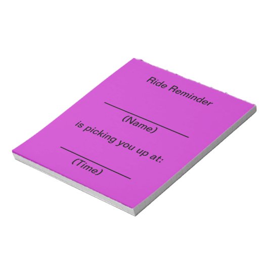 Bloc-note Notes de rappel de la marche (violet lumineux) (Tourné)