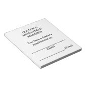 Bloc-note Notes de rappel de rendez-vous du médecin (Incliné)