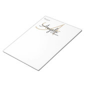 Bloc-note Notes de recettes du chef monogrammed (Incliné)