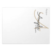 Bloc-note Notes de recettes du chef monogrammed (Devant)