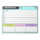 Bloc-note Notes de réunion Compte rendu des réunions du pers (Devant)
