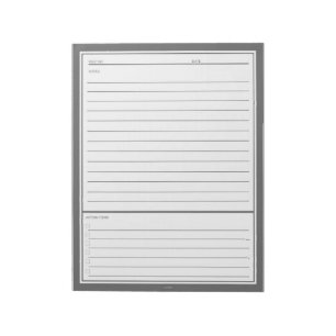Bloc-note Notes de réunion grises