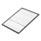 Bloc-note Notes de réunion noire (Incliné)