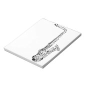 Bloc-note Notes de saxaphone (Tourné)