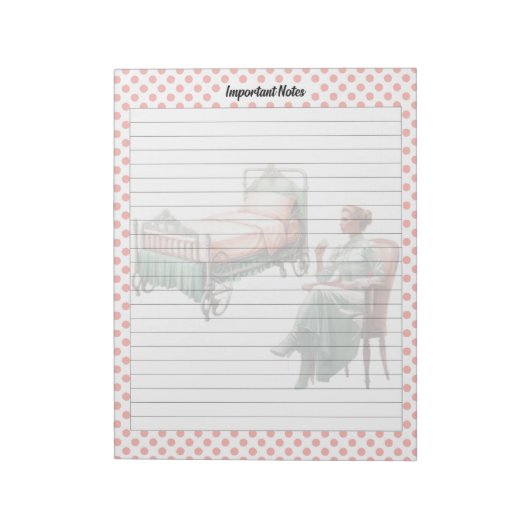 Bloc-note Notes de soins de santé vintages (Tourné)