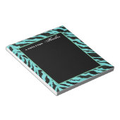 Bloc-note Notes de stylo Aqua Black Zebra Impression Art (Incliné)