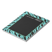 Bloc-note Notes de stylo Aqua Black Zebra Impression Art (Tourné)
