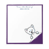 Bloc-note Notes de Terrier Westie KiniArt (Devant)