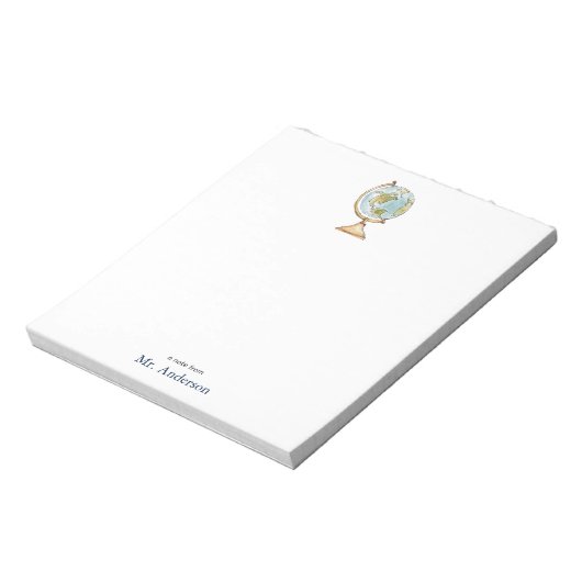 Bloc-note Notes des enseignants du Globe aquarelle (Tourné)