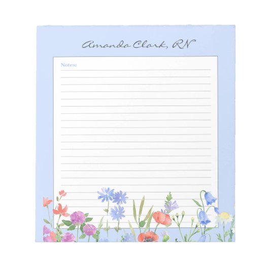 Bloc-note Notes des infirmières florales (Devant)