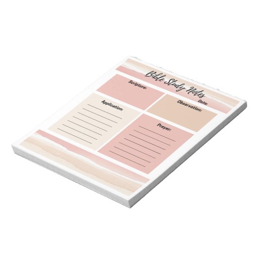 Bloc-note Notes d'étude de la Bible Tons Rouges (Tourné)