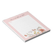 Bloc-note Notes d'infirmière florales (Incliné)
