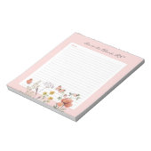 Bloc-note Notes d'infirmière florales (Tourné)