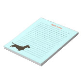 Bloc-note Notes Doxie Silhouette de teckel (Tourné)