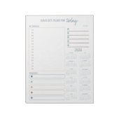 Bloc-note Notes du calendrier du planificateur quotidien 202 (Tourné)