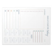 Bloc-note Notes du calendrier du planificateur quotidien 202 (Devant)