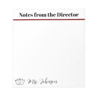 Bloc-note Notes du directeur