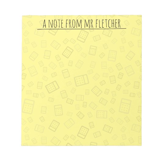 Bloc-note Notes du Motif de calculateur personnalisé (Devant)