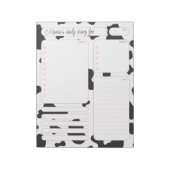 Bloc-note Notes du planificateur quotidien de la vache rose  (Tourné)