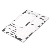 Bloc-note Notes du planificateur quotidien de la vache rose  (Incliné)