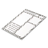 Bloc-note Notes du planificateur quotidien Pink Zebra et lis (Incliné)