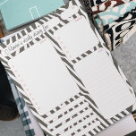 Bloc-note Notes du planificateur quotidien Pink Zebra et lis<br><div class="desc">Notes du planificateur quotidien Pink Zebra et liste de choses à faire</div>