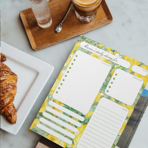 Bloc-note Notes du planificateur quotidien Rose vintage et l