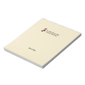Bloc-note Notes du professeur de musique ajouter le nom du t (Tourné)