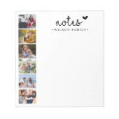 Bloc-note Notes Famille Collage de photos (Devant)