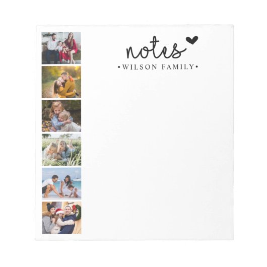 Bloc-note Notes Famille Collage de photos (Devant)