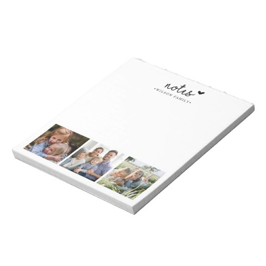 Bloc-note Notes Famille Collage de photos  (Tourné)