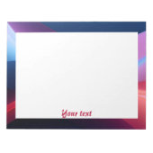 Bloc-note Notes initiales abstraites bleu foncé (Devant)