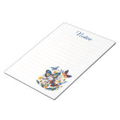 Bloc-note Notes lignées esthétiques Fleurs sauvages et Papil (Incliné)