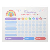 Bloc-note Notes musicales de la pratique de la guitare - Arc (Devant)