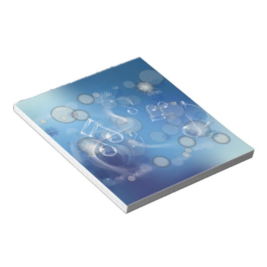 Bloc-note Notes musicales en verre d'Imaginaire (Incliné)