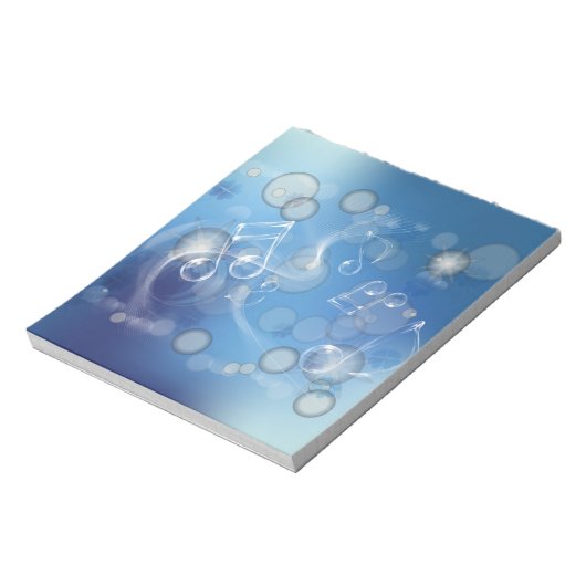 Bloc-note Notes musicales en verre d'Imaginaire (Tourné)