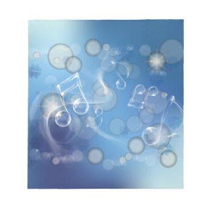 Bloc-note Notes musicales en verre d'Imaginaire