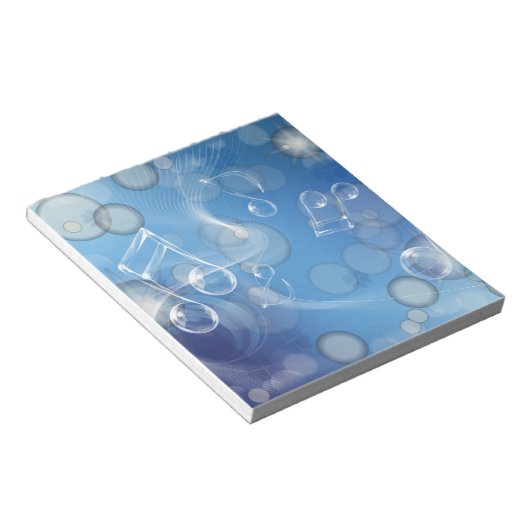 Bloc-note Notes musicales en verre d'Imaginaire (Incliné)