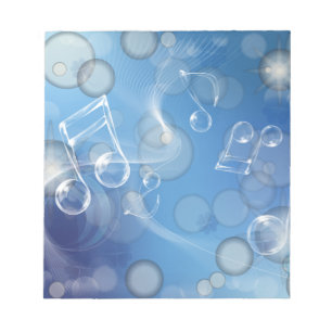 Bloc-note Notes musicales en verre d'Imaginaire