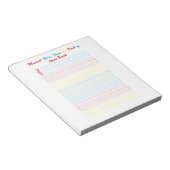 Bloc-note Notes Musicales Lignes Colorées (Incliné)