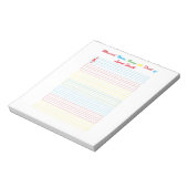 Bloc-note Notes Musicales Lignes Colorées (Tourné)